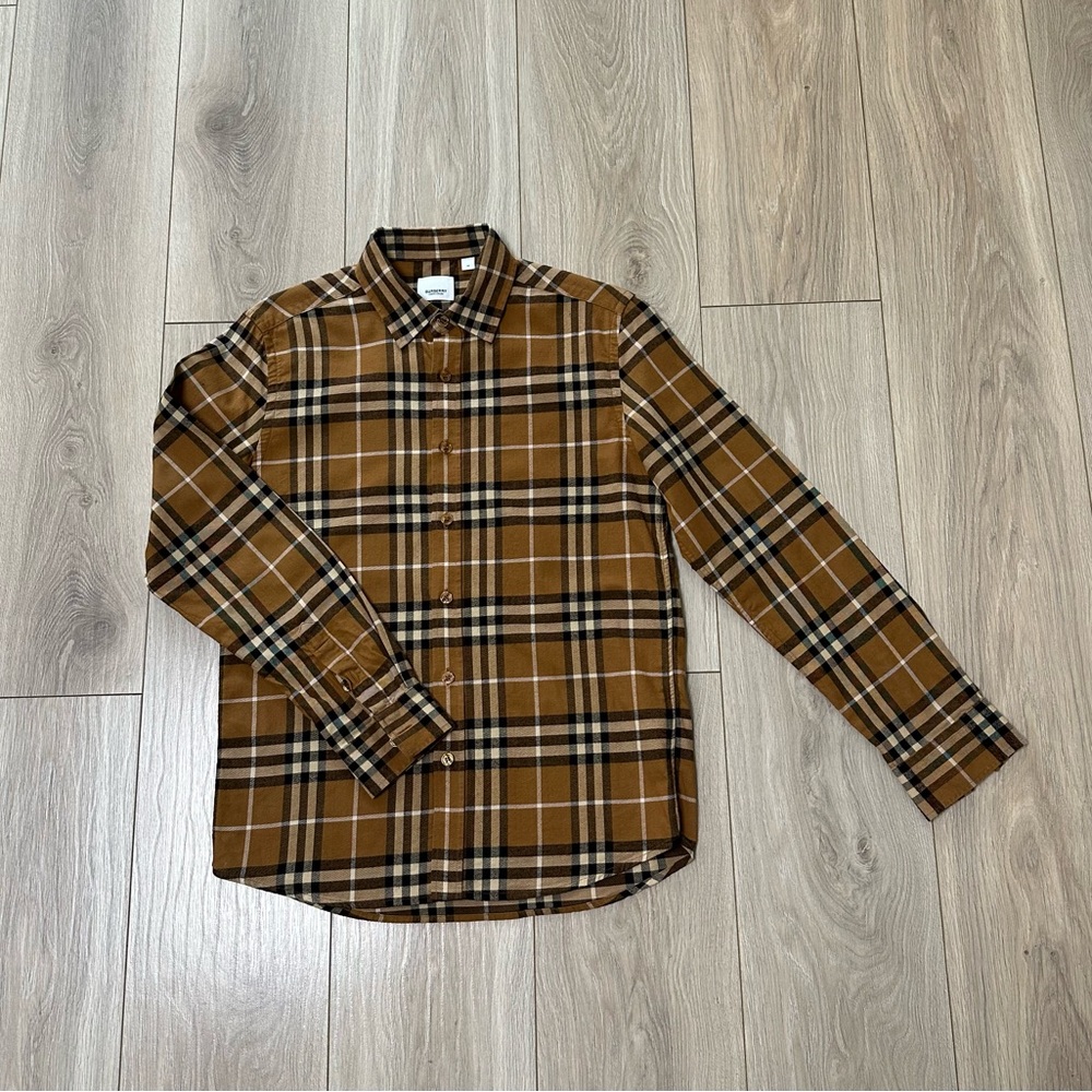 Brown Plaid Men's Shirt